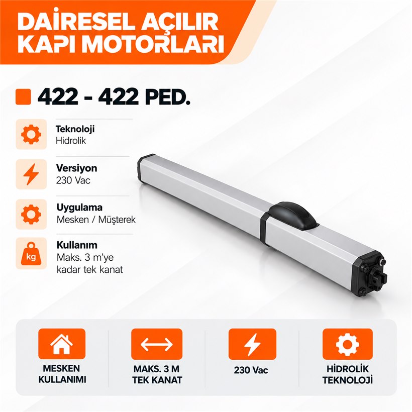 KARTOP FAAC 422 ve 422 PED açılır kapı otomasyonu