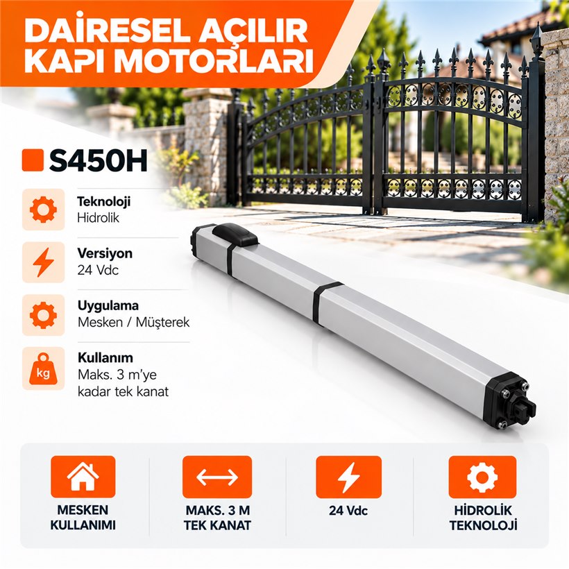 KARTOP Kocaeli FAAC S450H otomatik bahçe kapısı motoru
