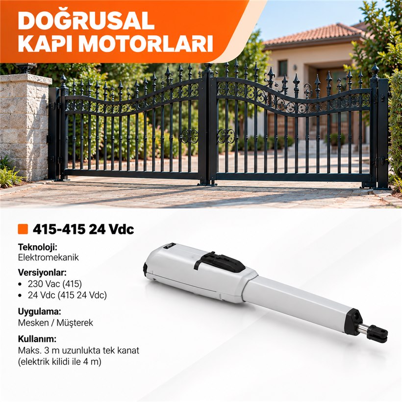 KARTOP FAAC 415 24V çift kanat kapı motor sistemi