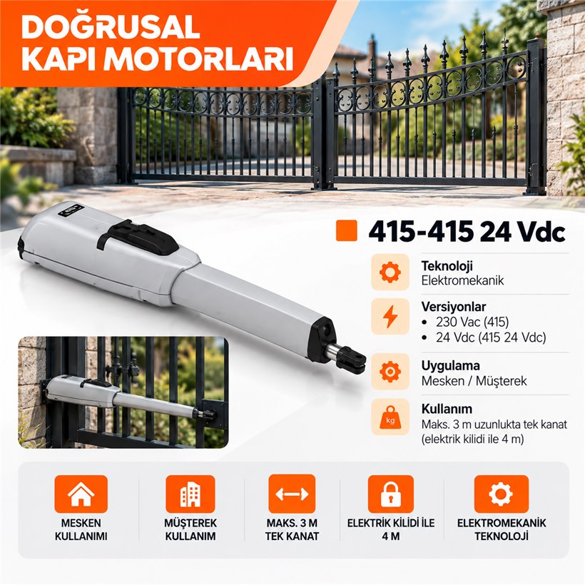 KARTOP İstanbul Kocaeli FAAC 415 otomatik kapı motoru