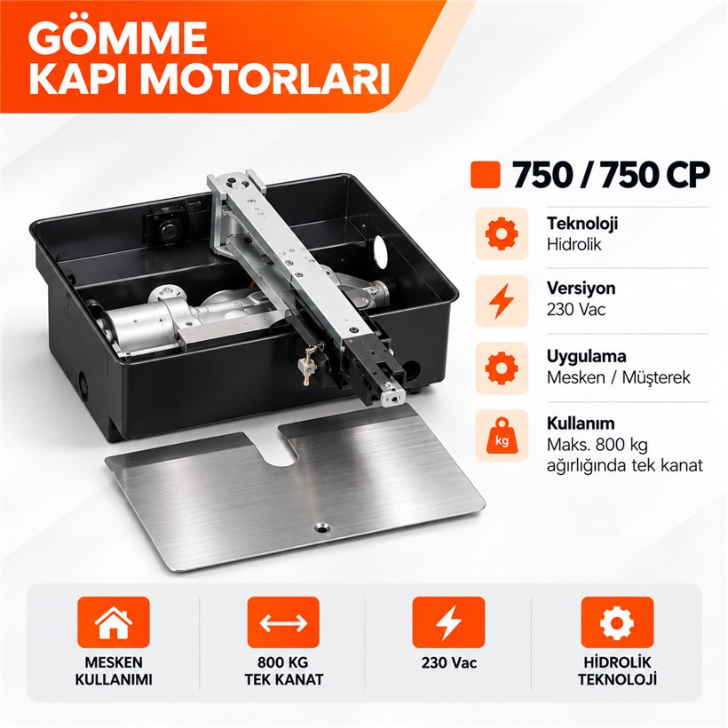 KARTOP FAAC 750 CP gömme bahçe kapısı motoru