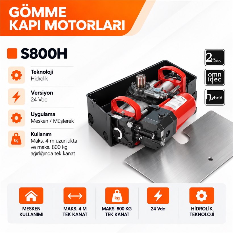 KARTOP Kocaeli FAAC S800H hidrolik gömme kapı motoru