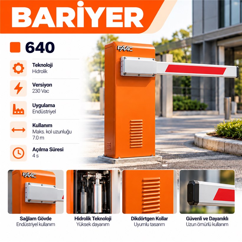 KARTOP İstanbul Kocaeli FAAC 640 bariyer geçiş sistemi